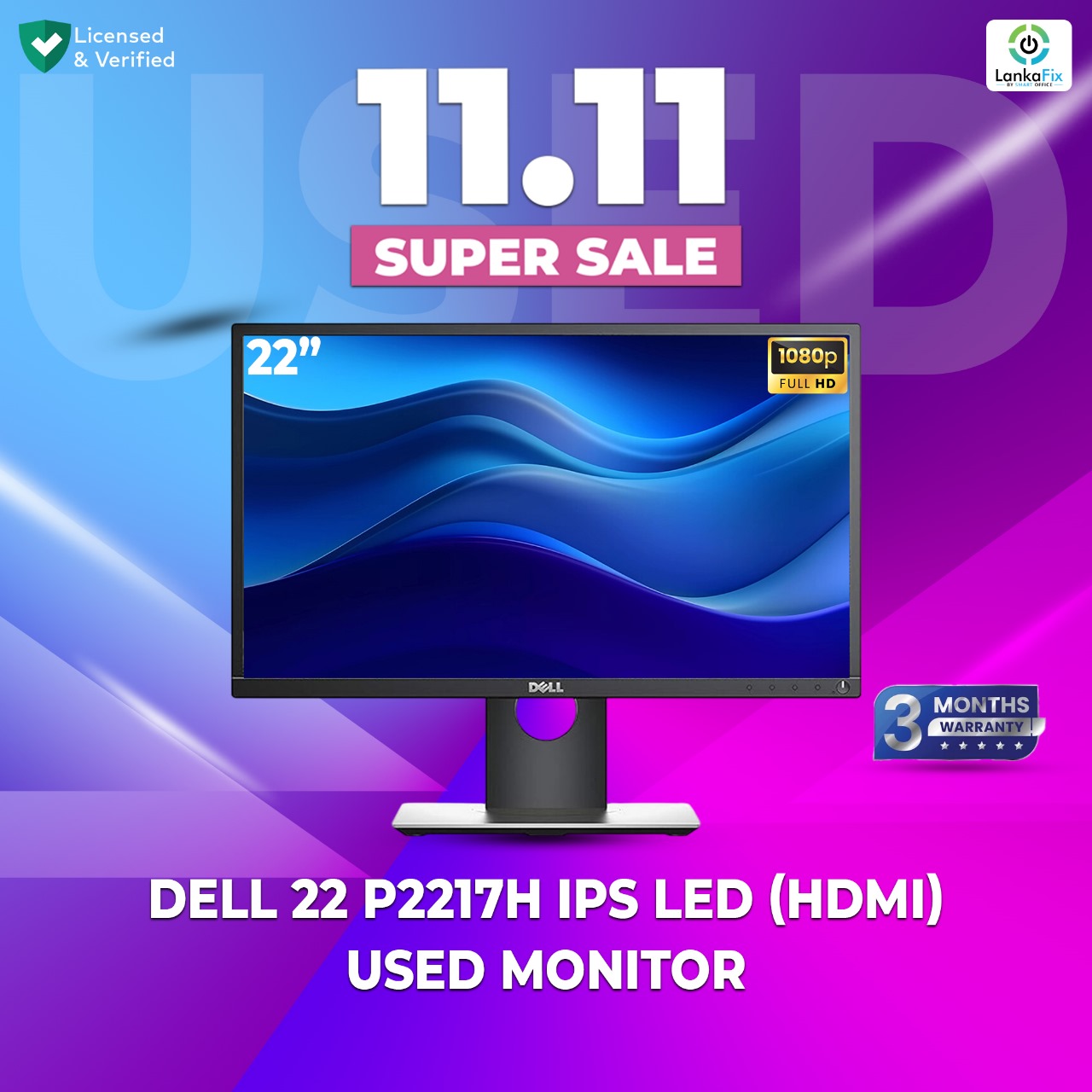 DELL 22 P2217H IPS LED