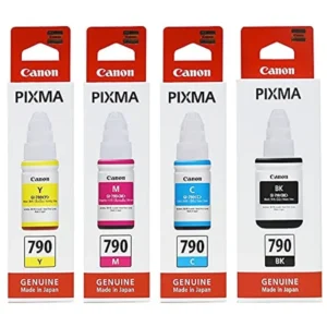 Canon GI-790 Complete Ink Set (PGBK + Cyan + Magenta + Yellow)