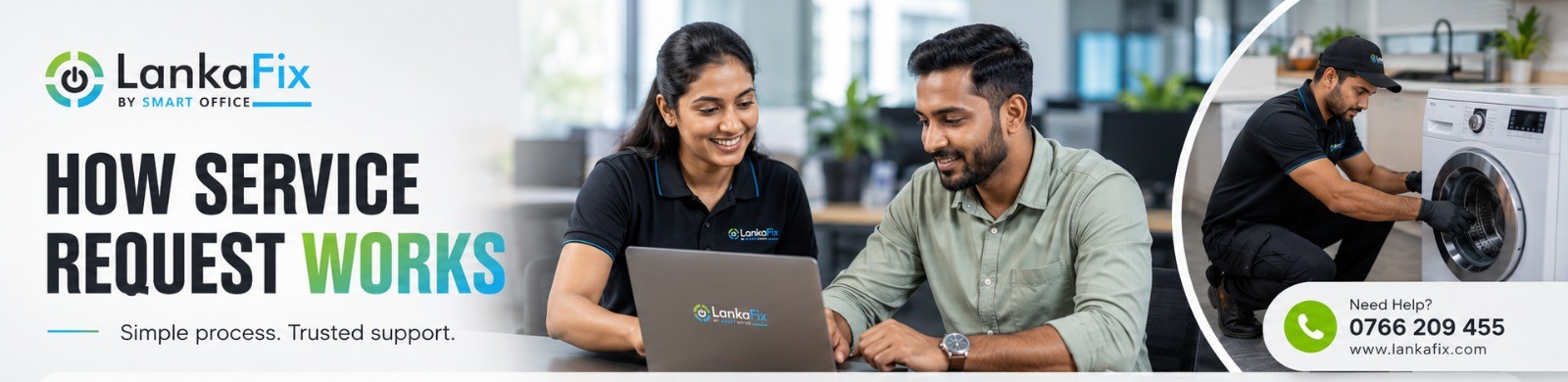 How LankaFix service request works